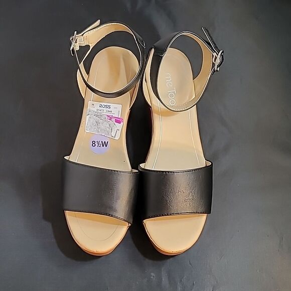 BRAND NEW ME TOO OPEN TOE BLOCK HEEL WEDGE STYLE WOMEN"S SANDAL - Picture 4 of 15